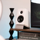 Edifier M60 Hi-Res Wireless Audio Touch Control Multimedia Bluetooth Speaker - White-The rear-mounted USB-C and AUX inputs enable easy connections to a computer or turntable.