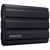 Samsung - T7 1TB USB 3.2 Gen. 2 Shield Portable SSD - Black-Portable SSD, USB 3.2 GEN.2 (10Gbps); Compatible with PC, Mac, Android devices, gaming consoles & more