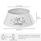HOMCOM 26" Metal Christmas Tree Collar Base Cover - White-Made of selected steel with electrophoretic coating and powder coating 