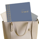 Cambridge 2026-27 Workstyle Classic Weekly/Monthly Stitch Planner - 11"x 9" - Blue - Bilingual-One month per 2 page spread has open daily blocks and weekly notes sections 