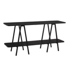 Manhattan Comfort Celine 47.24" Modern Console Table - Black-Perfect to Display Home Décor Items, Frames, Tchotchkes and Trophies
