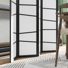 HOMCOM 4 Panel Freestanding Room Divider - White-Overall Dimensions: 63"L x 0.7"D x 66.9"H (160 x 1.8 x 170 cm) 
