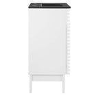 Modway Render 18" Bathroom Vanity - White/Black-Integrated Countertop