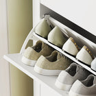 HOMCOM Shoe Cabinet with 3 Flip Drawers in Narrow Design - White-Anti-tipping kit included for added stability and safety