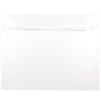 JAM Paper 9 x 12 Booklet Envelope with Self Adhesive Closure, White, 50 Pack (356828785I)-Colour: White