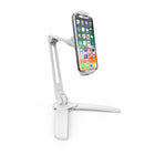 Kanto Universal Phone & Tablet Stand - Dual Arm - White-Includes 2 brackets for wall or under shelf attachment