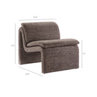 Modway Lume Boucle Upholstered Armless Accent Chair - Antique-Boucle Fabric Upholstery