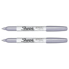 Sharpie Fine Tip Metallic Permanent Markers - Silver - 2 Pack-Opaque, permanent metallic ink without the fuss of a valve-action marker