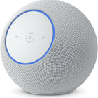 Amazon Echo Studio with Alexa+ - Glacier White-Echo smart speakers have a built-in microphones enable/disable button that disconnects the microphones