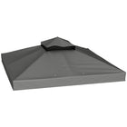 Outsunny 10' L x 10' W Gazebo Replacement Canopy Cover with Drain HolesTop Cover - Dark Grey-ONLY fits 10' x 10' (3 x 3 m) gazebos, Outsunny 100110-076, 01-0153 series. Please look carefully at the product dimensional image and measure your gazebo frame to ensure a good fit