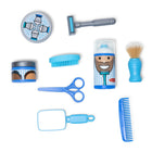 Melissa & Doug Barber Shop Pretend Play Set Shaving Toy - Ages 3+-Set up shop and be the barber or the customer; encourages creative play, promotes fine motor development and language skills