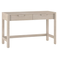 Hudson&Canal Fern 48" Desk - Alder White-Two drawers, opening seperately, with handle grips on the top for ease of use
