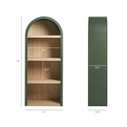 Modway Caleb 4 Arched Display Shelf Bookcase - Hunter Green-Four Open Shelves