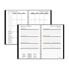 Staples 2026-2027 Weekly/Monthly Academic Planner - 8-1/2" H x 5-1/2" W - Black - Bilingual-Past, and future month reference with notes section at the bottom of the left side of spread