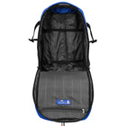 Tucci Italy Scorre 4-Piece Softside Spinner Luggage Set - Blue-Large front and side pockets provide convenient storage for travel documents and frequently used items