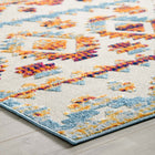 Modway Reflect Takara Abstract Diamond Moroccan Trellis Indoor/Outdoor Area Rug - 8 ft W x 10 ft L - Multicolored-Fade, Stain and Water Resistant / Easy To Clean