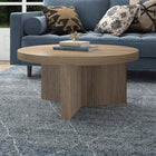 Hudson&Canal Holm 32"W Round Coffee Table - Antiqued Grey Oak-Product Dimensions: 32" L x 32" W x 15" H