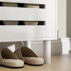 HOMCOM Shoe Storage Cabinet with Adjustable Shelves - White-Melamine-coated surface makes it easy to clean