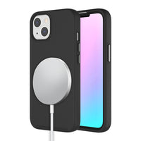 AXS PROTech MagSafe Compatible Dual-layered Anti-Shock Case with Raised Lips for Apple iPhone 13 mini - Black-Shock resistant