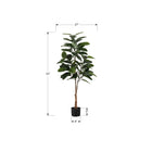 Monarch Specialties 52" Artificial Indoor Rubber Tree - Floor - Black Pot-This easy-care faux potted plant is made from the highest quality materials and requires no maintenance or watering, for a sustainable, environmentally friendly, decorative accent that will last a lifetime