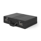 Bugatti Expandable Vinyl Attache Briefcase, 12-1/2" x 17", 4"-5" Depth, Black-Expandable from 4" to 5"