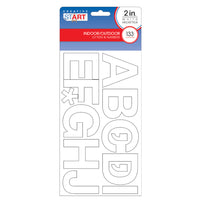 Creative Start Self-Adhesive Letters, Numbers and Symbols - 2" - White - 133 Pack-This set includes 133 self-adhesive letters, numbers, and symbols for creating clear and customizable signage