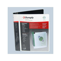 Duraply Poly Presentation Binder, White, 1"D Ring, 4 Pack-Colour: White