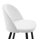 Modway Cordial Performance Velvet Counter Stools - White - Set of 2-9
