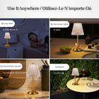 Bell+Howell Addison Elegant LED Cordless Table Lamp - Gold-6