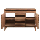 Modway Render 48" Double Sink Compatible Bathroom Vanity Cabinet - Walnut-Sink Basin and Fixtures Not Included