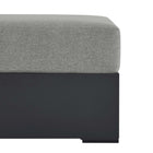 Modway Tahoe Outdoor Patio Powder-Coated Aluminum Ottoman - Grey-7