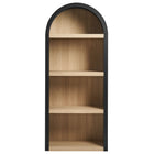 Modway Caleb 4 Arched Display Shelf Bookcase - Black-Assembly Required