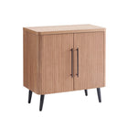 Manhattan Comfort Jodie 31.1" Mid-Century Modern Accent Cabinet - Maple-Includes 2 Hidden Adjustable Cubby Shelves