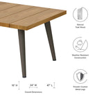 Modway Meadow Outdoor Patio Teak Wood Coffee Table - Natural Taupe-Wood Outdoor Table