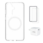 AXS Starter Kit - Ultra Clear MagSafe Case, Screen Protector and 30W Charger for Samsung Galaxy S26-Drop-tested, scratch resistant phone case with shock absorbing air pockets  