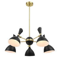 Modway Declare 5-Light 6" Arm Pendant - Black-5-Light Pendant
