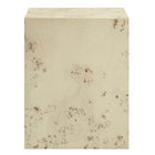 Modway Cosmos 16" Square Burl Wood Side Table - Bleached Burl-No Assembly Required