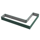 Outsunny L-Shaped Raised Garden Bed - 82" L x 109" W x 12" H - Green-L shaped raised bed fits around corners of any outdoor space 
