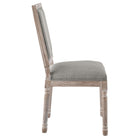 Modway Court Upholstered Fabric Dining Side Chair - Light Grey - 2 Pack-Comes Fully Assembled