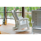Suncast Rocking Chair with Storage - Dove Grey/Ice Cube-Low maintenance, easy to clean.