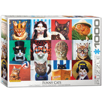 Eurographics Funny Cats Puzzle - 1000 Pieces-Recycled board