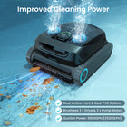 Aiper Scuba X1 Pro Cordless Adaptive Robotic Pool Cleaner-Clean smarter, not harder: the Scuba X1 Pro's Auto Mode adapts to your pool's cleanliness, adjusting power output for optimal cleaning - Eco Mode for light cleaning and Max Mode for heavy-duty cleaning, tailored to your pool's needs, and provides personalized care and peak efficiency