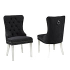 Brassex Darwin Accent Chair - Set of 2 - Black-Includes: 2 dining chairs