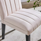 Modway Catalyst Performance Velvet Dining Side Chairs - Pink - Set of 2-Nailhead Trim Accents