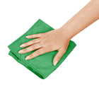 Globe Commercial Microfiber Cloth - 240GSM - 14" x 14" - Green - 10 Pack-Soft, non-abrasive and doesn't scratch