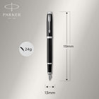 Parker IM Rollerball Pen - Black Lacquer with Chrome Trim - Fine Point - Black Ink-Glossy black lacquer finish complemented by eye-catching chrome trim and the signature PARKER arrow clip