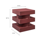 Modway Perpetuate Totem End Table - Spiced Apple-Stacked Design