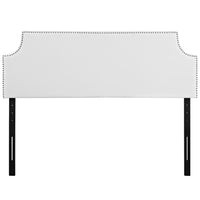 Modway Laura Upholstered Vinyl Full Headboard - White-Fine Vinyl Upholstery