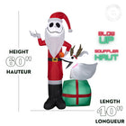 GEMMY Airblown Inflatable Christmas Jack Skellington and Zero with Antlers -  60"-For indoor and outdoor use