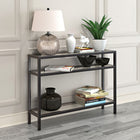 Hudson&Canal Sivil 42"W Console Table - Blackened Bronze-Clean with a soft, dry cloth and no harsh chemicals or abrasive cleaning materials